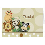 ZOO CREW Jungle Safari Folded thank you note Greeting Cards