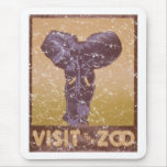 Zoo - Elephant - distressed Mousepads