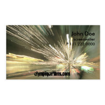zooming_christmas_lights, John Doe, screenwrite... Business Card Templates