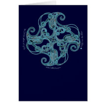 Zoomorphic Celtic Crane Card