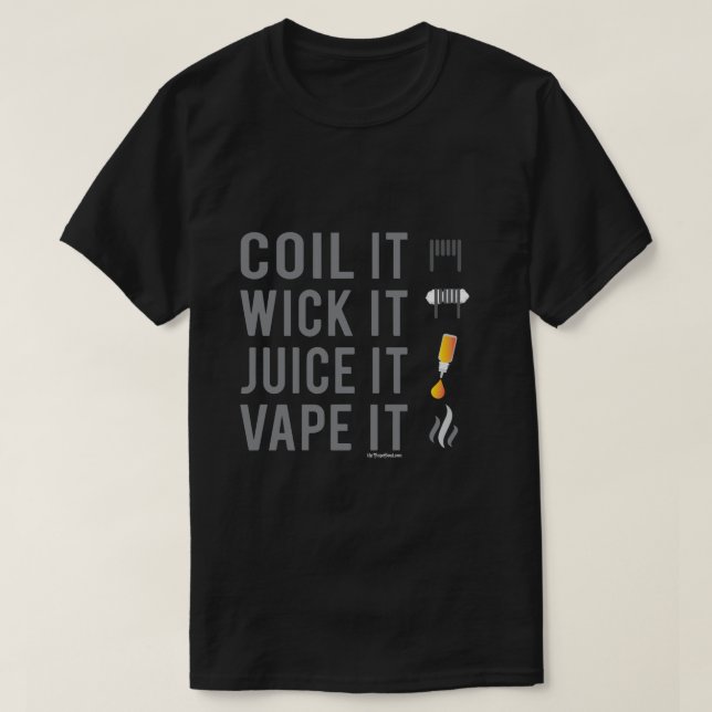 Ω VAPE Shirt | Coil Wick Juice Vape  | VapeGoat™ (Design Front)