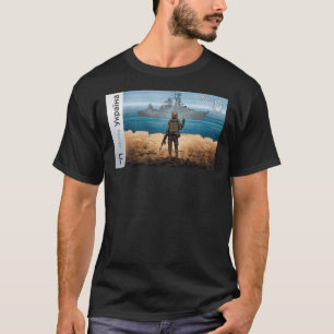 Русский Военный Корабль Иди Нахуй Postage Stamp NO T-Shirt