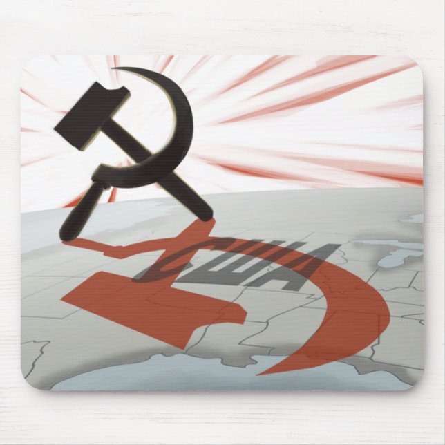 "США" Communist America Mouse Pad (Front)