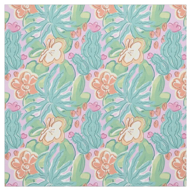 Сacti and plants. fabric (Swatch)