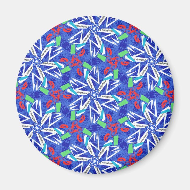 Сollage snowflakes magnet (Front)