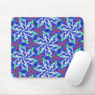 Сollage snowflakes mouse pad