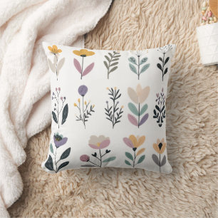 Сollection of vector flowers cushion
