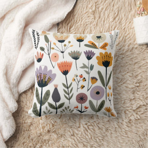 Сollection of vector flowers cushion