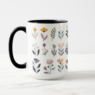 Сollection of vector flowers mug