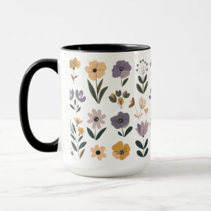 Сollection of vector flowers mug