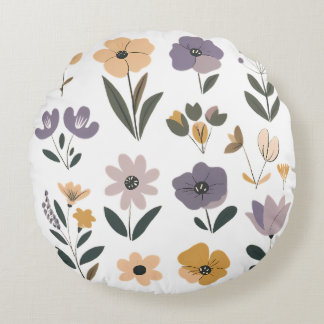 Сollection of vector flowers Throw Pillow