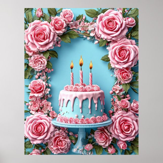 Сolorful birthday art poster (Front)