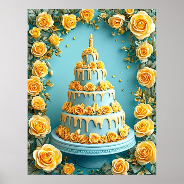 Сolorful birthday art poster (Front)