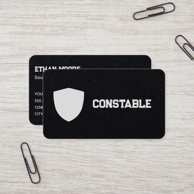Сonstable Premium Black Business Card (Front/Back In Situ)