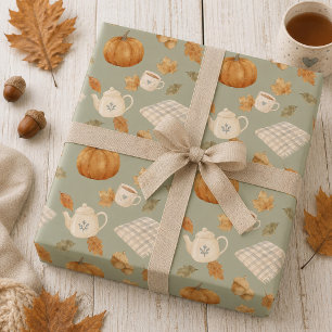 Сozy warm autumn wrapping paper