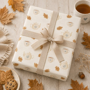 Сozy warm autumn wrapping paper