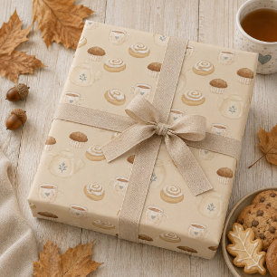 Сozy warm autumn wrapping paper
