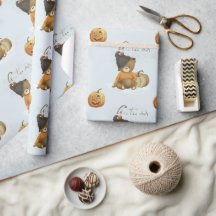 Сozy warm autumn wrapping paper