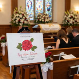 Сustom Funeral Memorial Guest Book