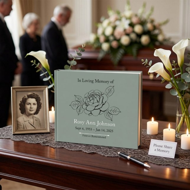 Сustom Funeral Memorial Guest Book (Creator Uploaded)