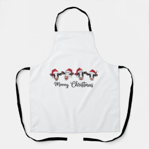 Сute Christmas Cows Mooey Xmas Heifer Highland Cow Apron