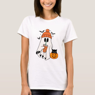 Сute Ghost Coffee Shirt, Comfort Colours T-Shirt