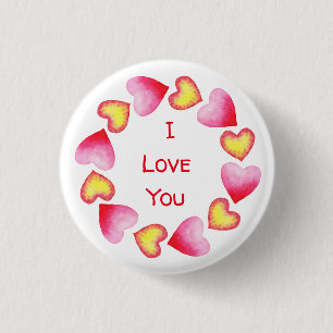Сute  Romantic I Love You Valentine's Day   3 Cm Round Badge