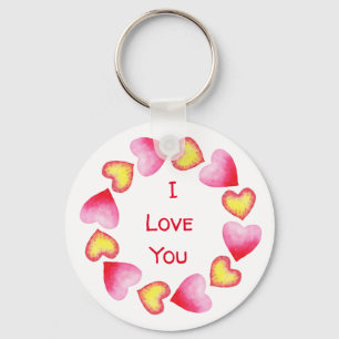 Сute Romantic I Love You Valentine's Day Key Ring
