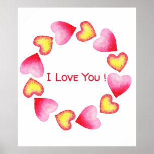 Сute  Romantic I Love You Valentine's Day     Poster