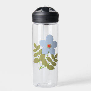 Сute simple blue flower water bottle