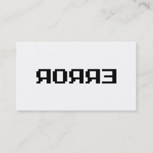 ЯOЯЯƎ   ERROR BUSINESS CARD