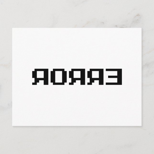 ЯOЯЯƎ | ERROR POSTCARD (Front)