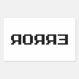 ЯOЯЯƎ   ERROR RECTANGULAR STICKER