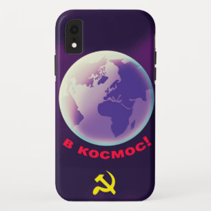 в космос! into Space! Soviet Space art. iPhone XR Case