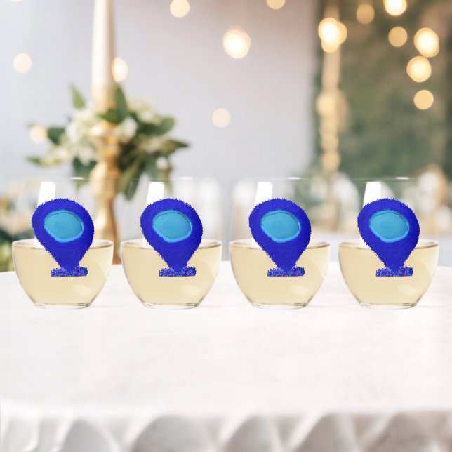 פֶּסַח Pesach Passover Miriam's well Stemless Wine Glass (Insitu (Wedding))