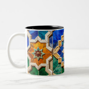 أو Personalized Eid Al-Fitr Traditional Tile Art M Two-Tone Coffee Mug