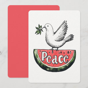 بطيخ وسلام- A Bite of Peace Watermelon & Dove Invitation