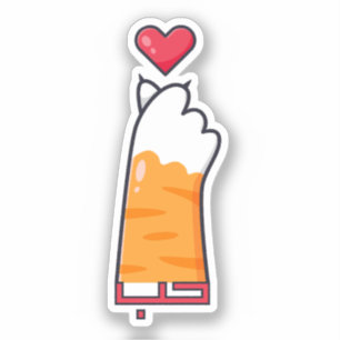 حب Houb Love In Arabic Cute Cat Hand