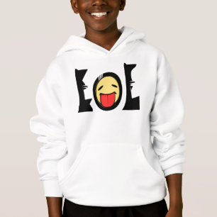 ★㋡ټ Emoticon(LOL)-Kids' Fun Hooded Sweatshirt