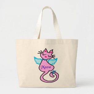 »¦๑Swanky Angelic Kitty Jumbo Tote Bag๑¦«
