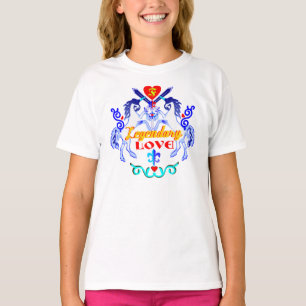 •●°ღLegendary Love Unicorn Kids' Ringer Teeღ°●• T-Shirt