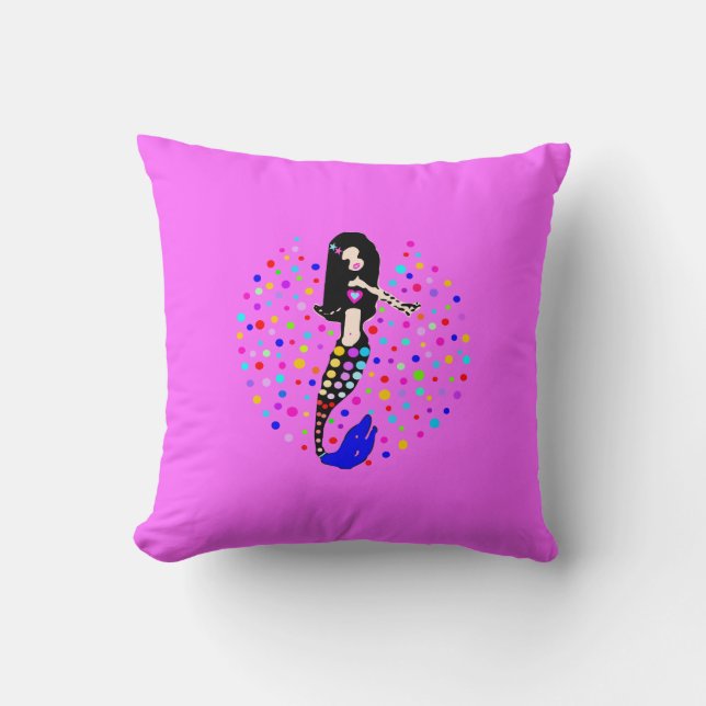 •●°ღSparkling Little Mermaid Soft Throw Pillowღ°●• Cushion (Front)