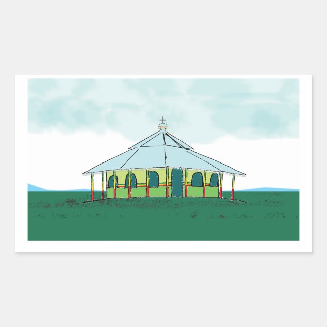 የኦርቶዶክስ ተዋህዶ ስቲከር Ethiopian Orthodox Church Rectangular Sticker (Front)