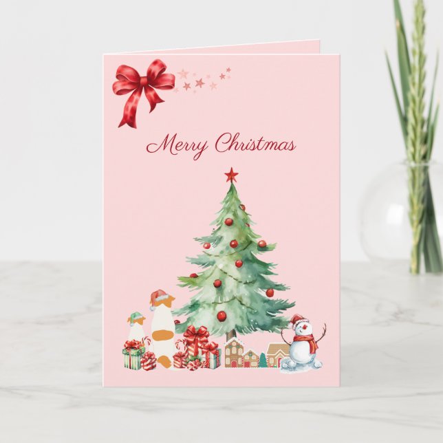 かわいいジャックラッセルテリアのクリスマスカード♡シーズン CARD (Front)
