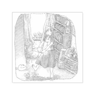 さなくにじ 窓のあるお部屋で淡い SELF-INKING STAMP