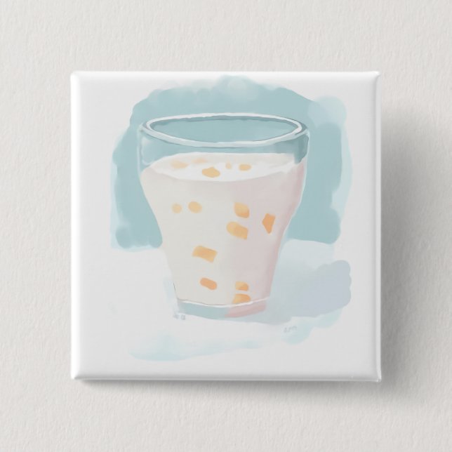 さなむにじ　フルーツの入ったヨーグルト系飲み物 15 CM SQUARE BADGE (Front)