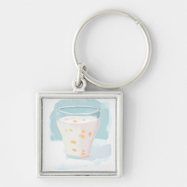さなむにじ　フルーツの入ったヨーグルト系飲み物 KEY RING (Front)