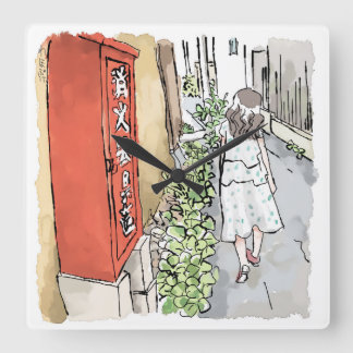 されやむじ SQUARE WALL CLOCK