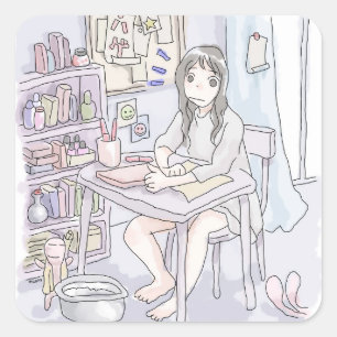 さ い や じ SQUARE STICKER