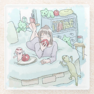 さ ご ご じ GLASS COASTER